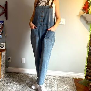 Japanese street wear denim overalls